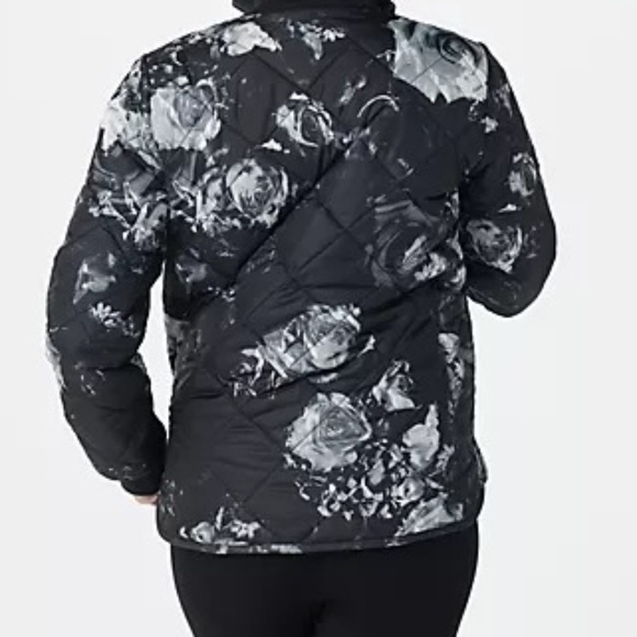 Skechers Noir Eden Print Puffer Jacket X-Large - Picture 2 of 3